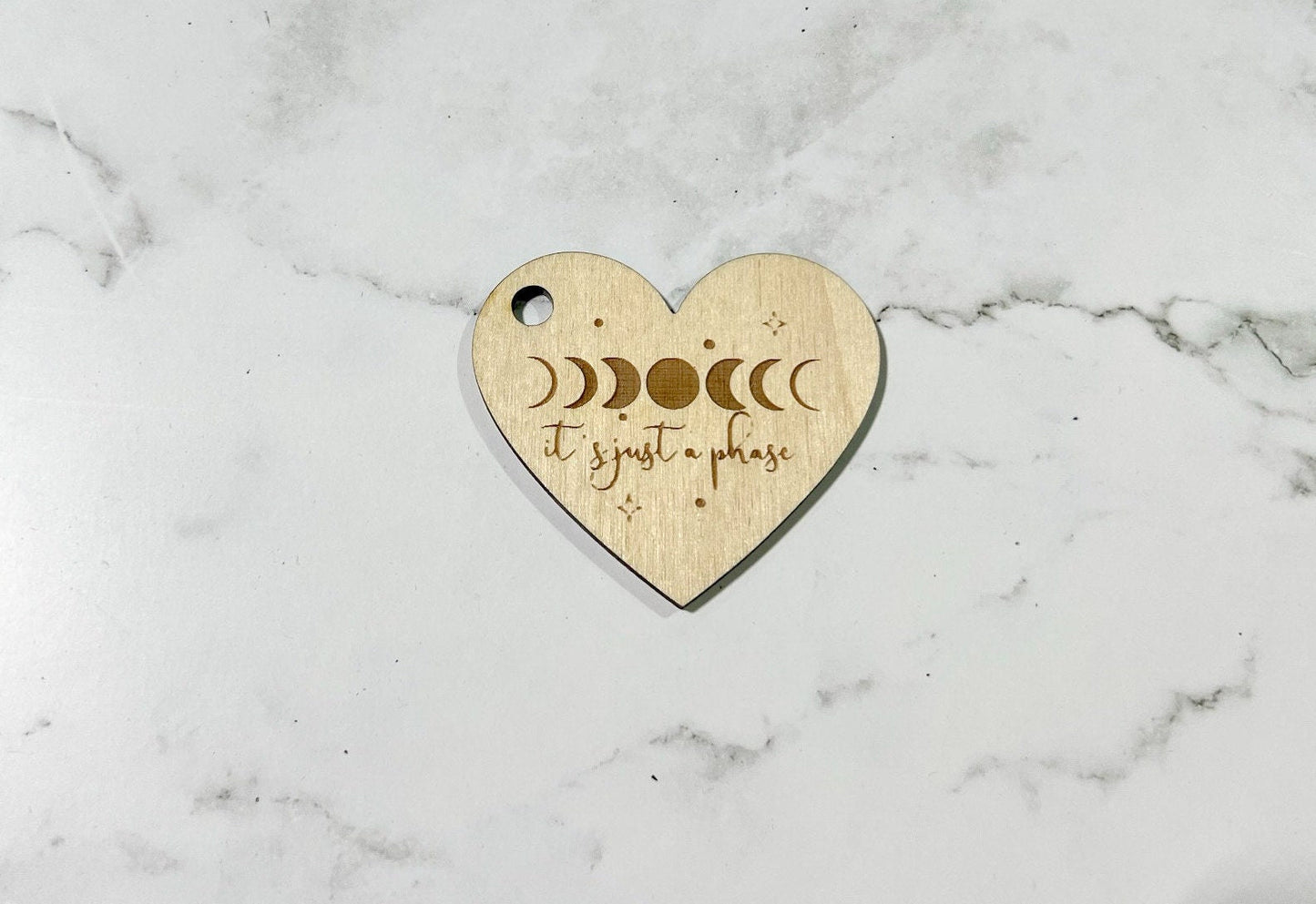 It's just a phase , Inspirational Keychain ,, Custom Bag Tag , Laser Engraved Keychain
