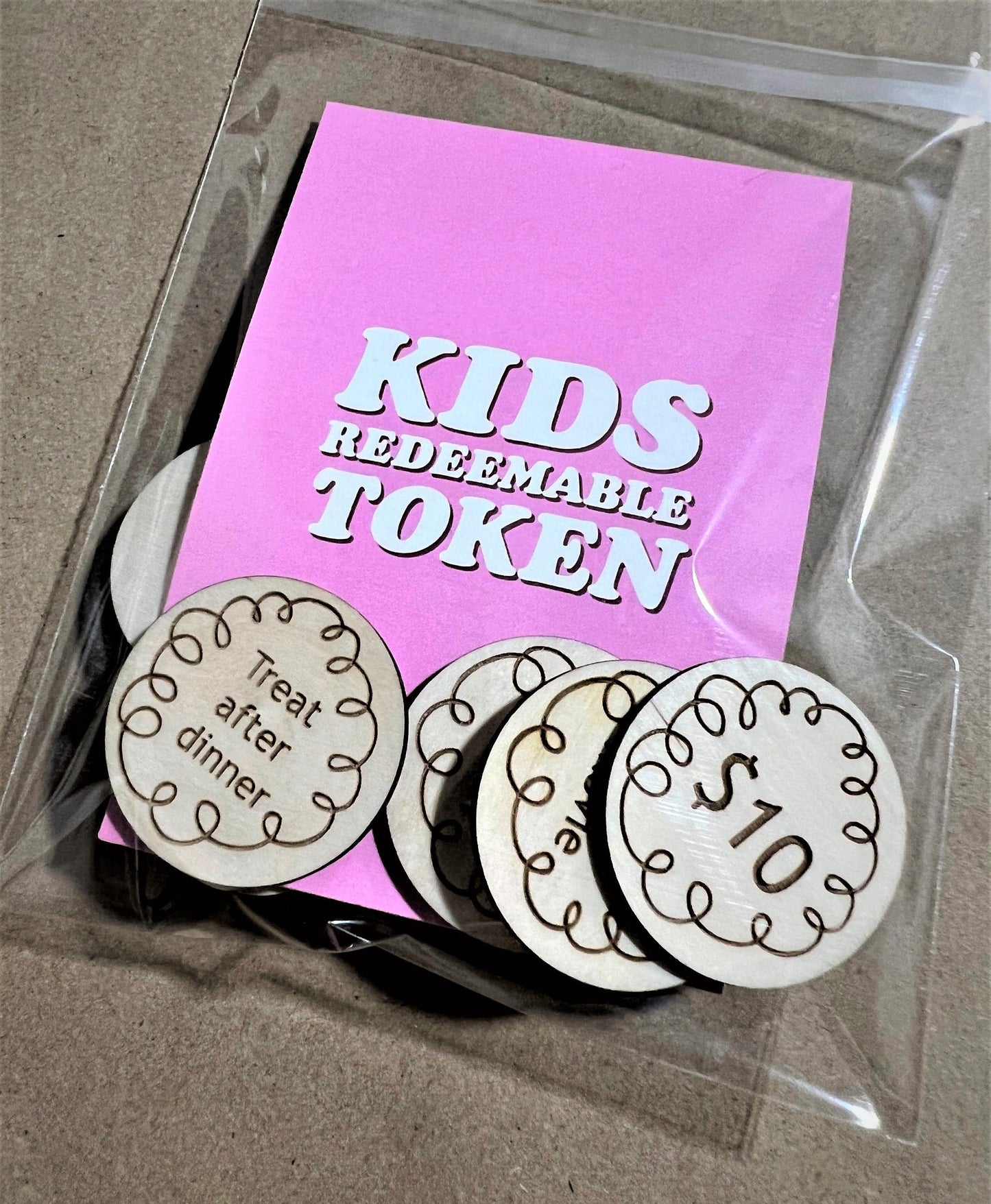 Reward Token , Redeemable Token , Easter Egg Stuffer , Chore Reward , Non Candy Gift