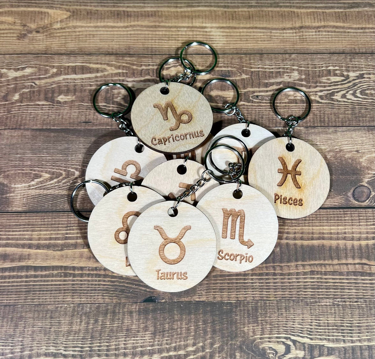 Libra Keychain , Laser Engraved Keychain , bag tag , gift for her , gift for him , Zodiac Keychain ,