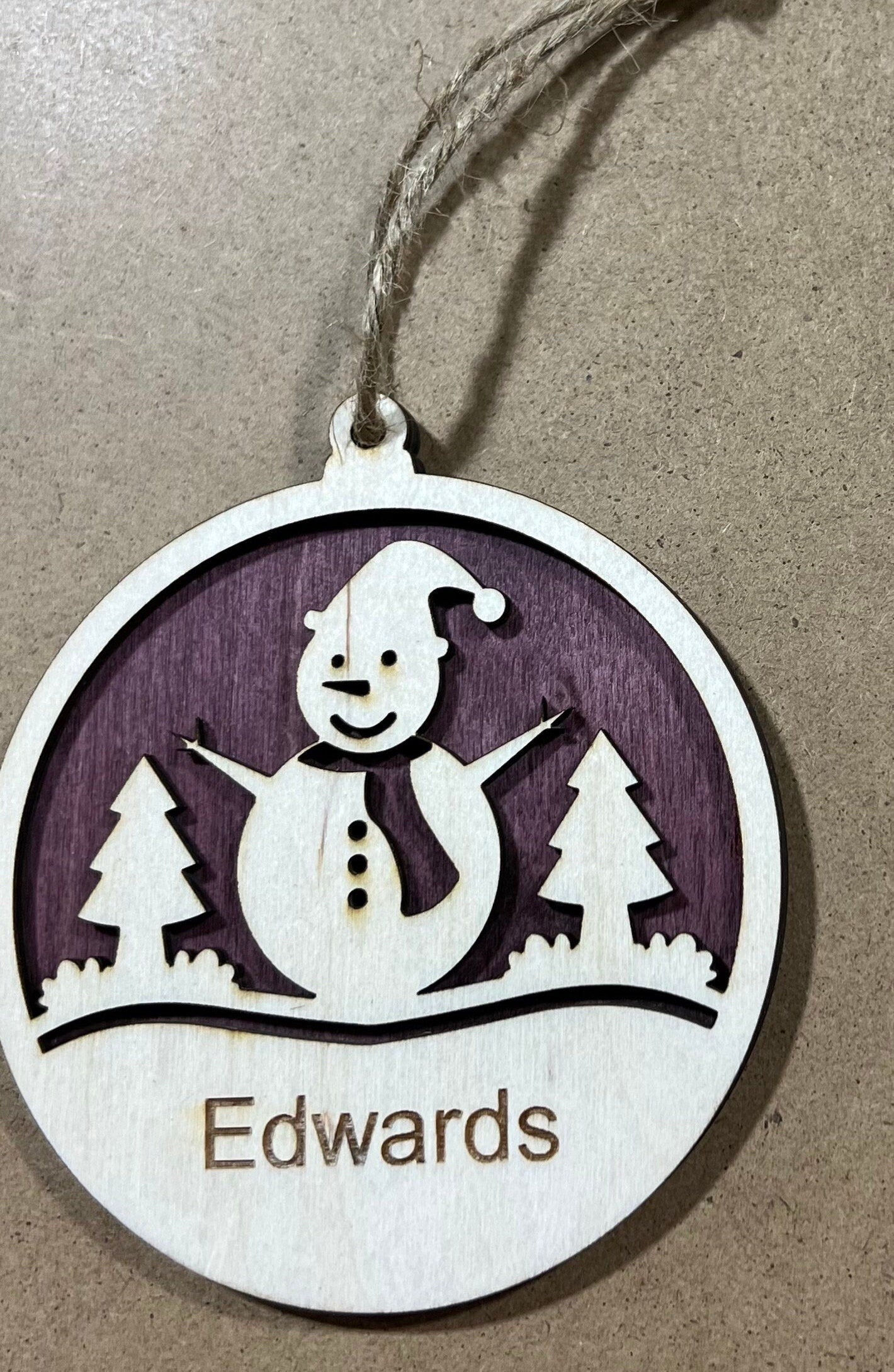 Personalized Christmas Family Ornament , Custom Ornament , Personalized Christmas Ornament with family names,Wooden Ornament