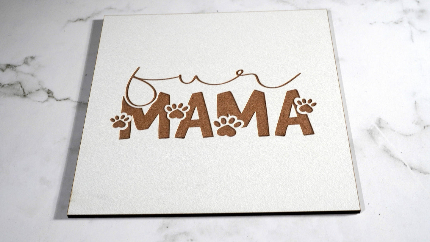 Fur Mama "5x5 " sign, Scrabble Tile, Wall Art