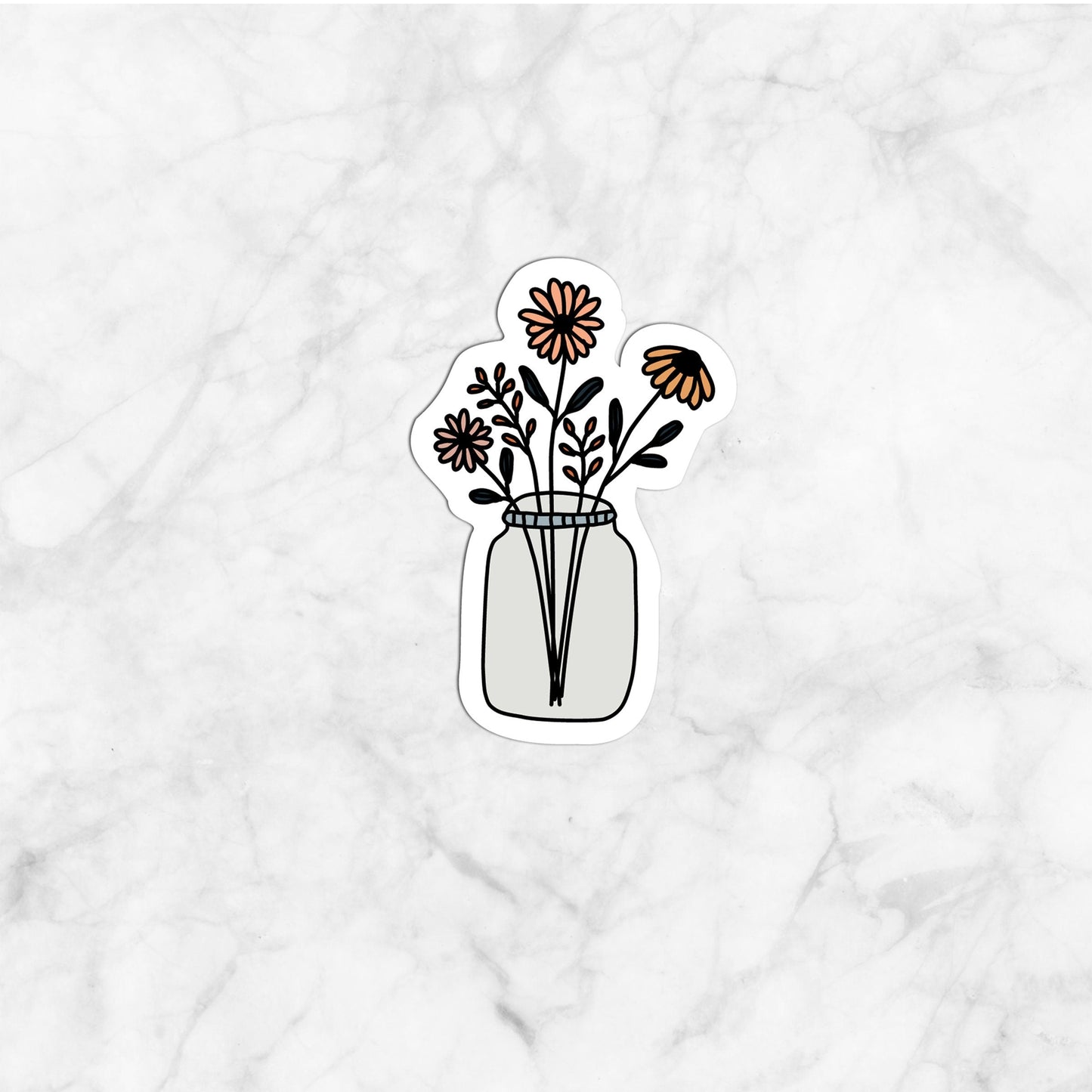 Mason Jar Sticker, Vinyl sticker, laptop sticker