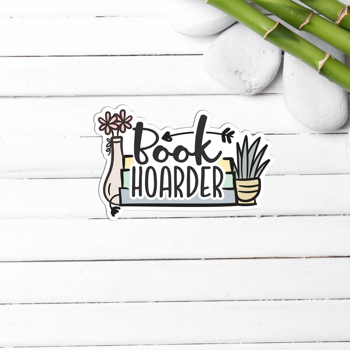 Book Hoard Sticker, Sticker,Vinyl sticker, laptop sticker