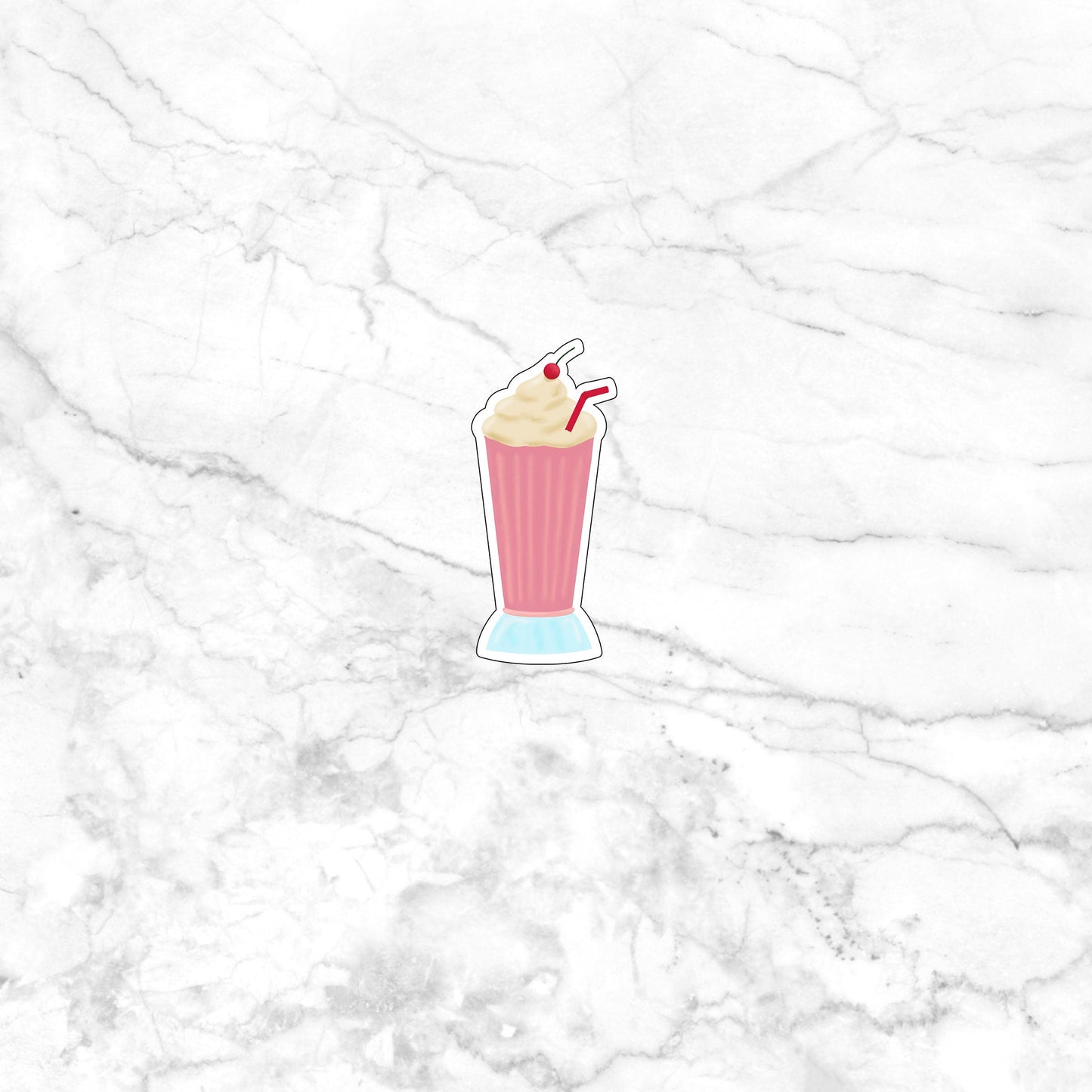50s Milkshake Sticker , Vinyl sticker , laptop sticker , Nostalgic Sticker