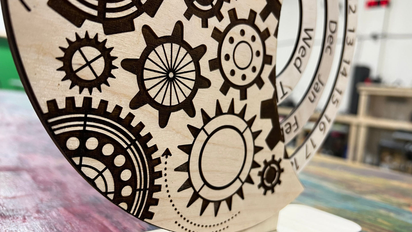 Perpetual Calendar Manual Calendar , Gear Calendar , Standing Calendar Kit