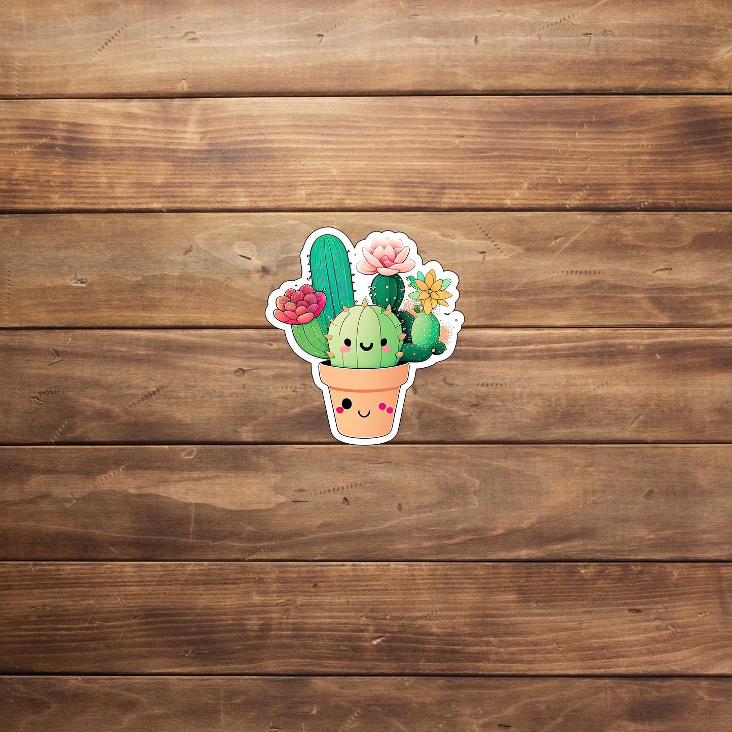 kawaii_cactus_sticker 0 Sticker