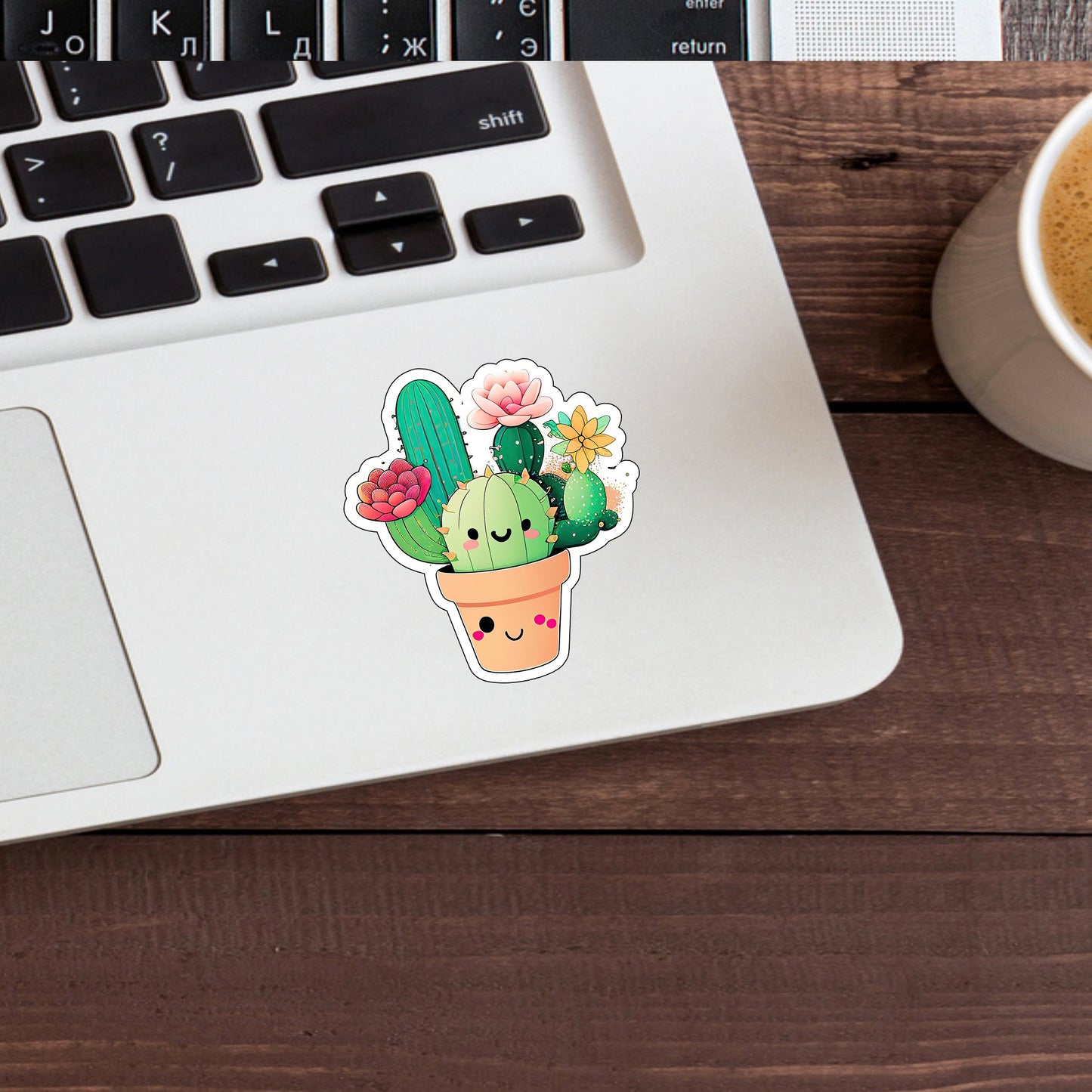 kawaii_cactus_sticker 0 Sticker