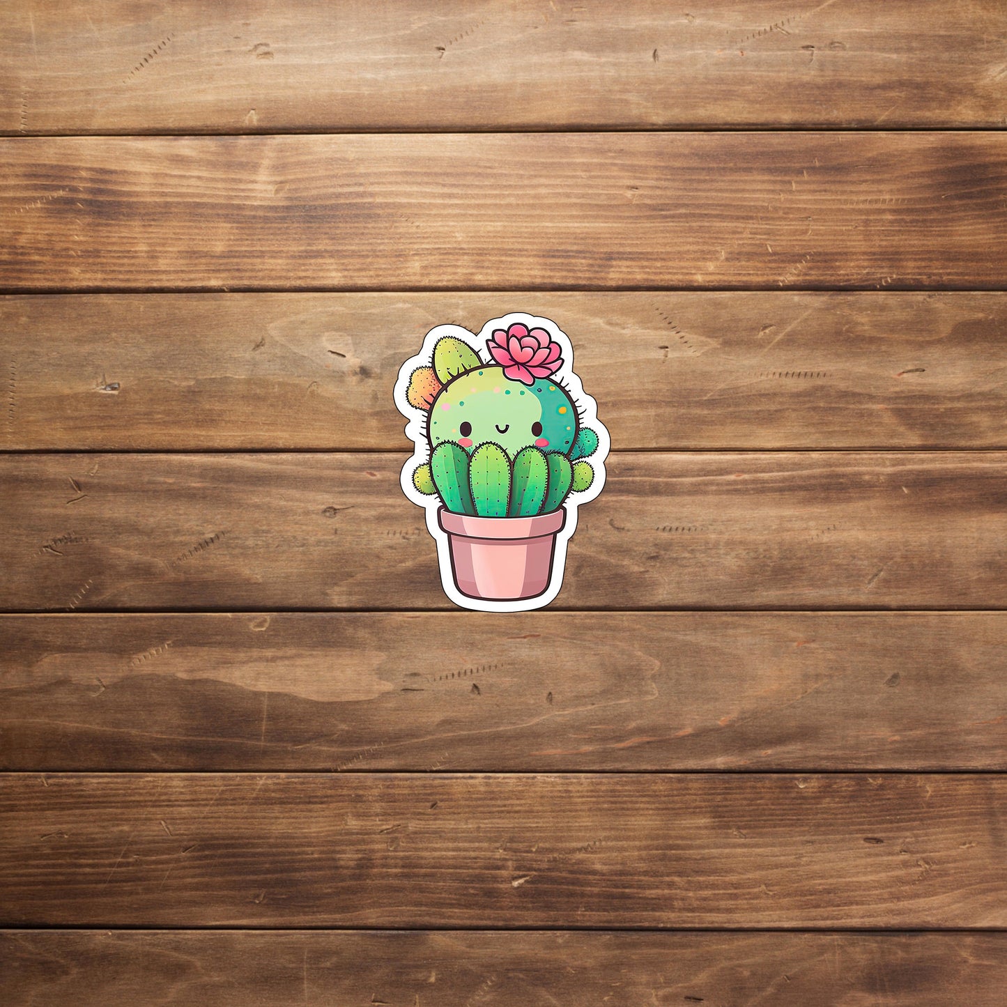 kawaii_cactus_sticker 0 Sticker