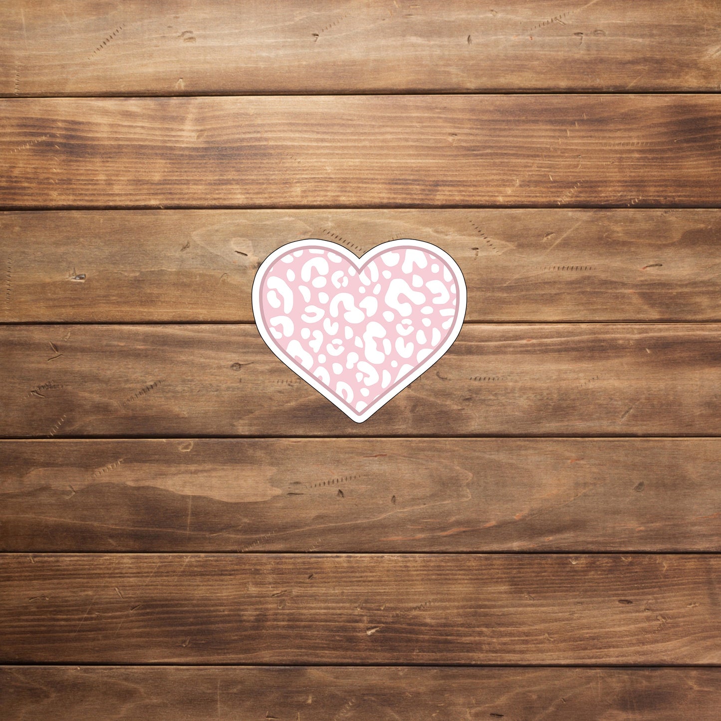 leopardheartlightpink Sticker, Vinyl sticker, laptop sticker, Tablet sticker