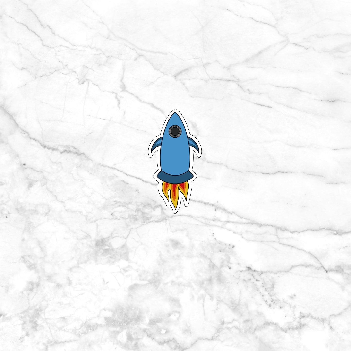 Rocket_Blue Sticker
