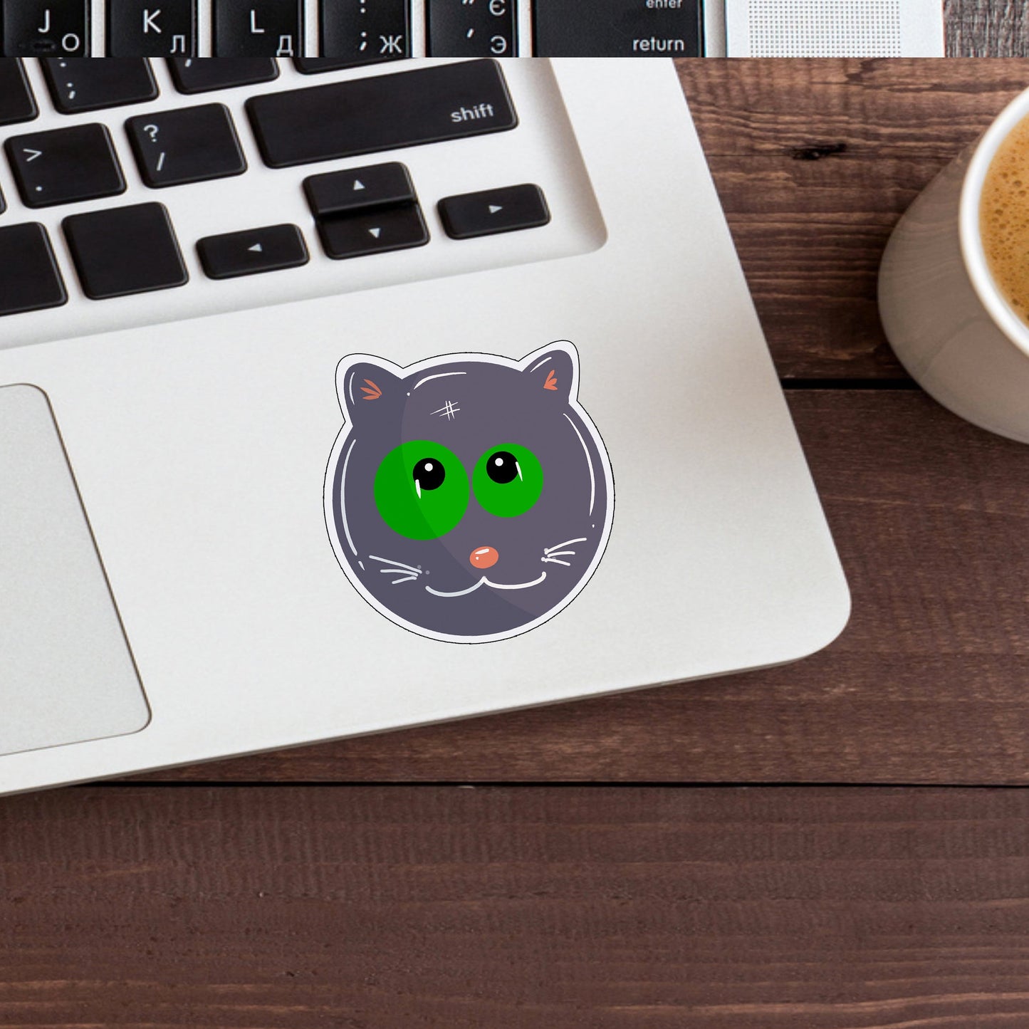 russian blue Funny Cat Sticker