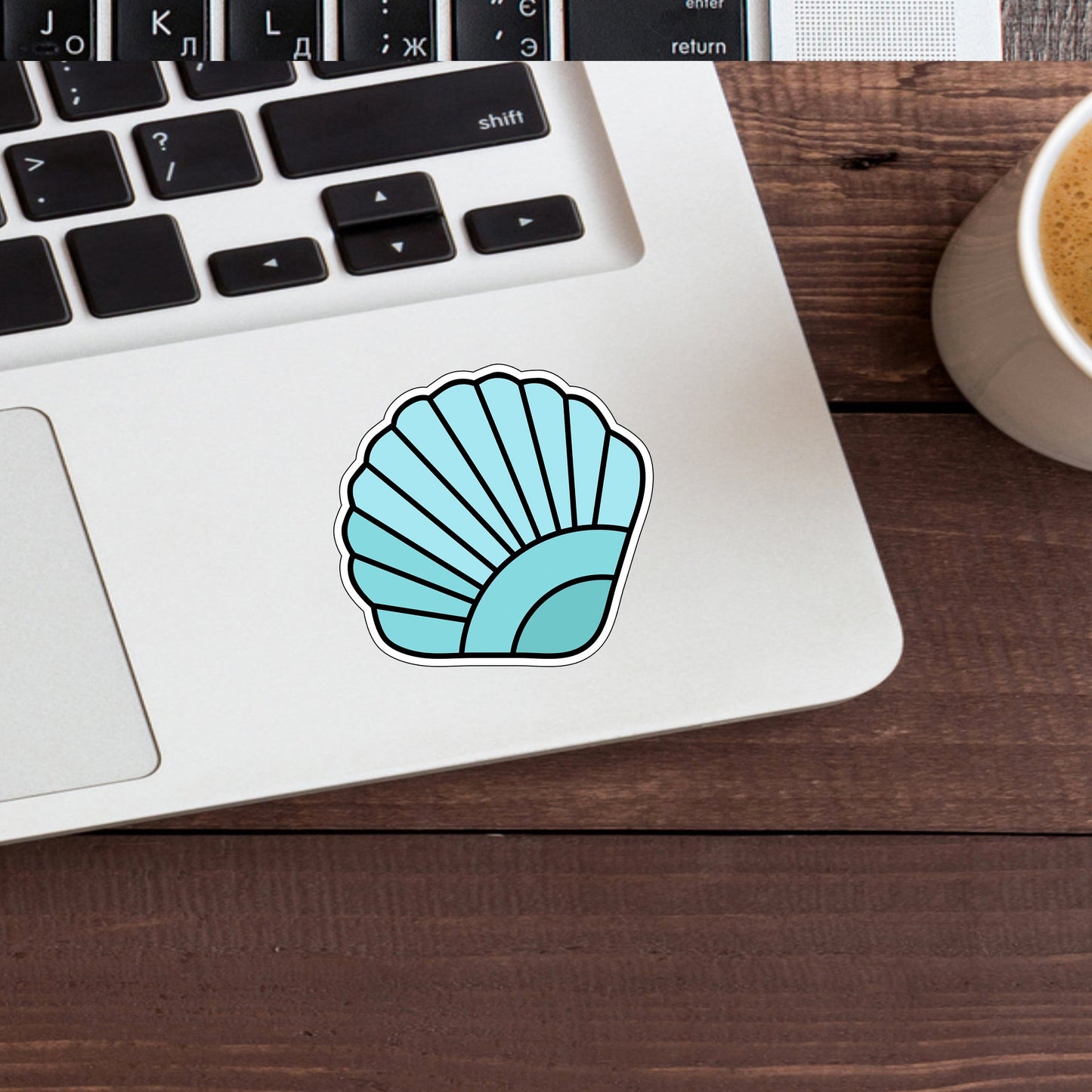 Christmas in July Sticker, shell Sticker