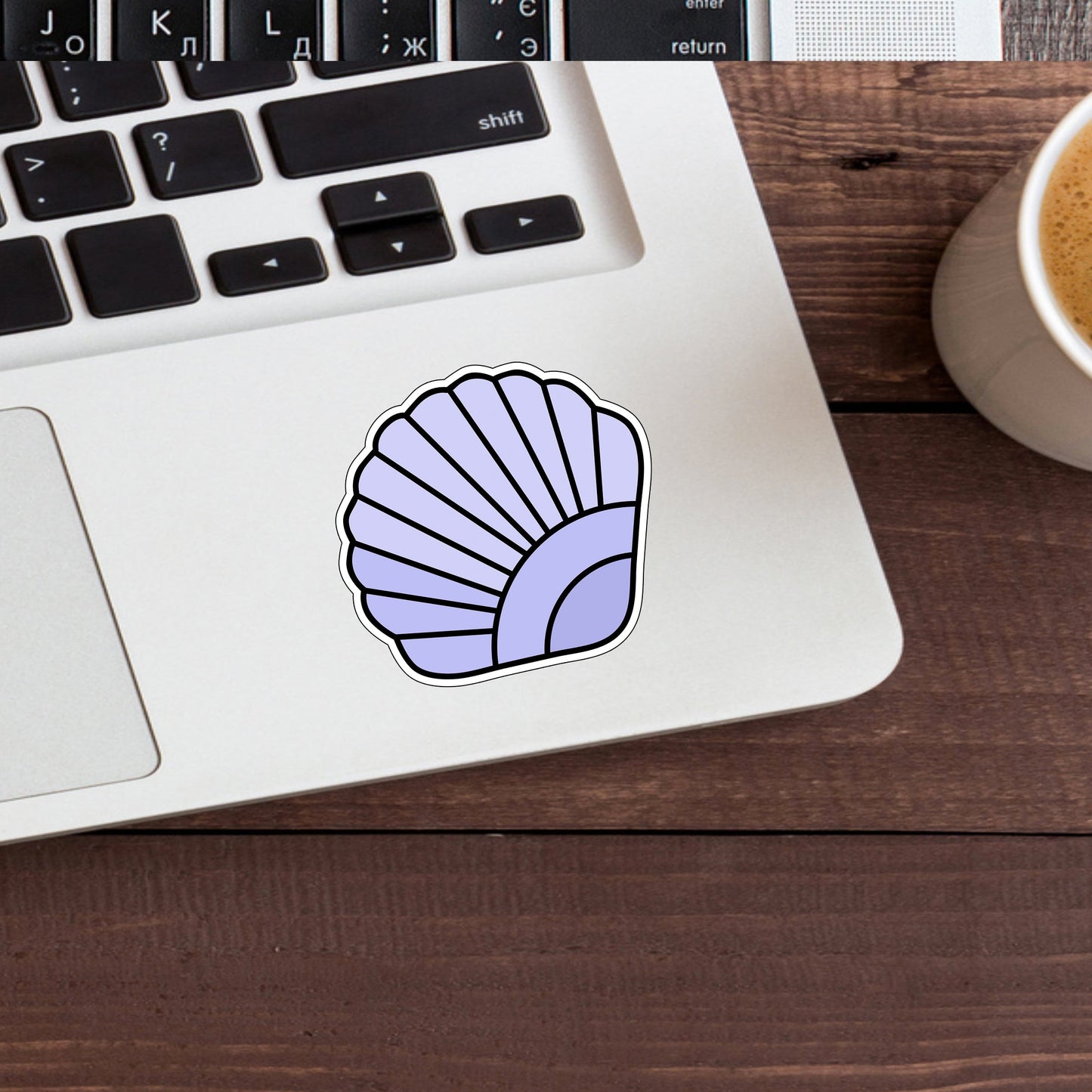 Christmas in July Sticker, shell Sticker