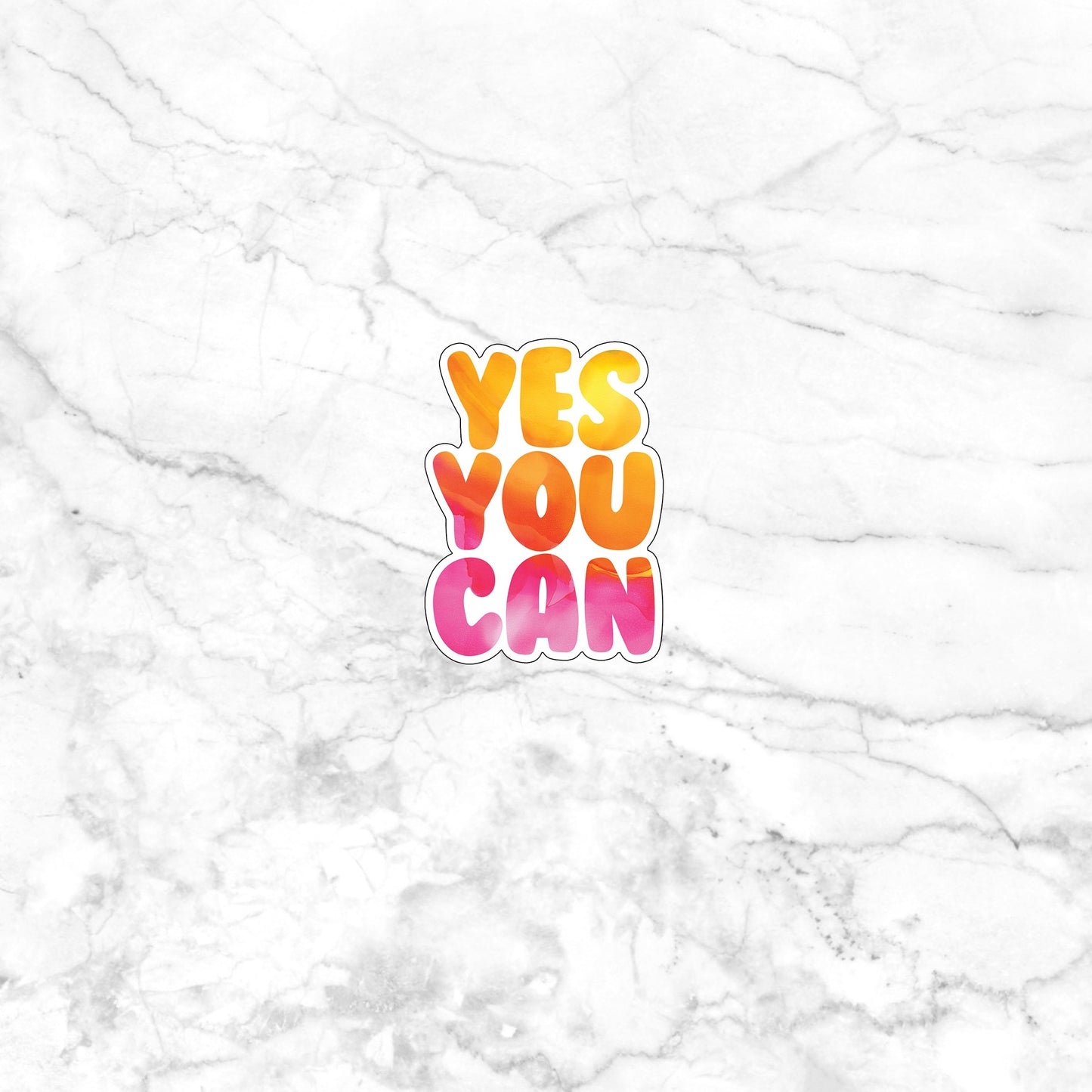 Motivational Sticker, yes-you-can-sticker Sticker