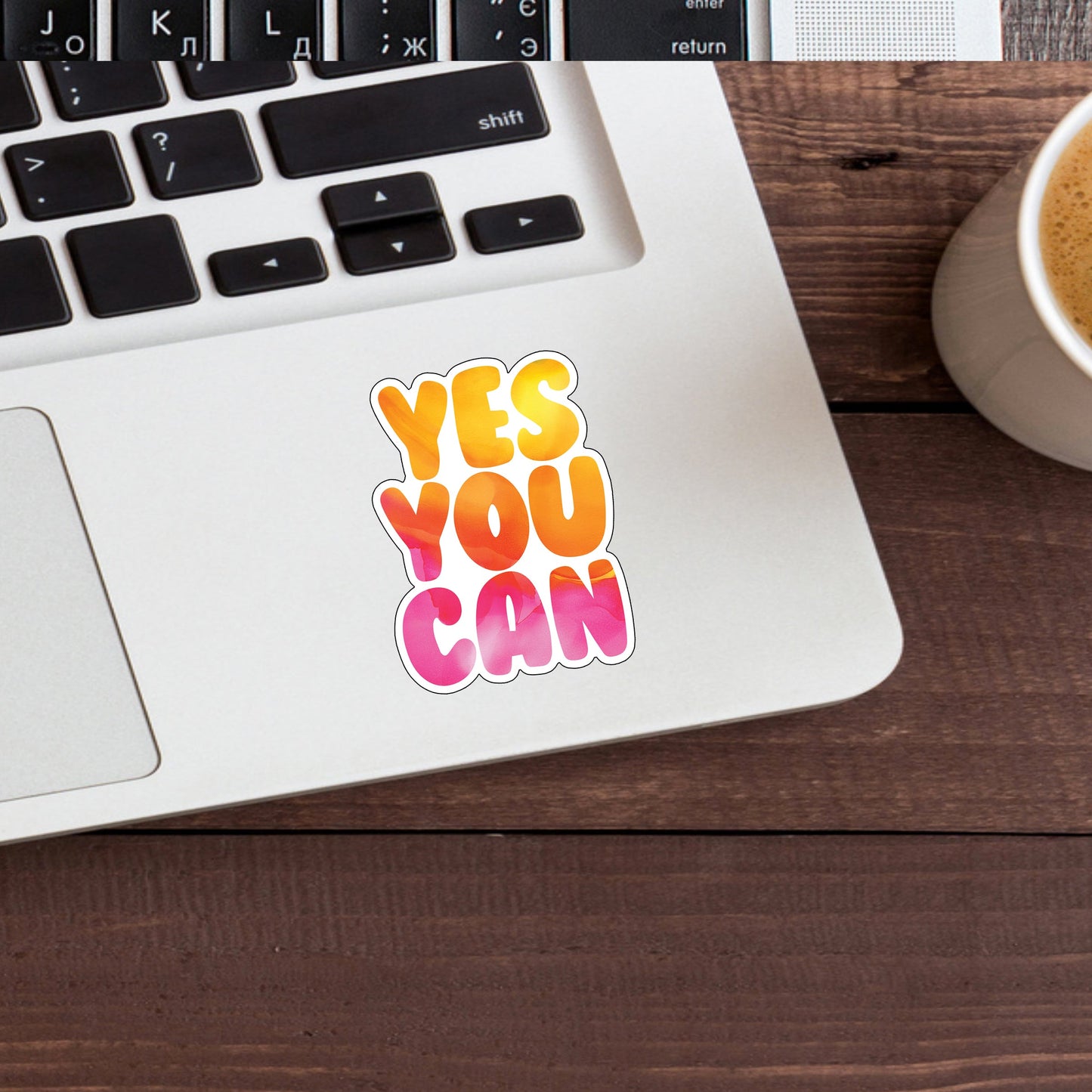 Motivational Sticker, yes-you-can-sticker Sticker