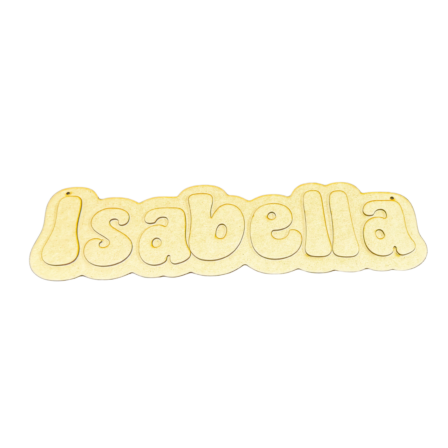 Paintable Name Sign – Personalized Wood Cutout