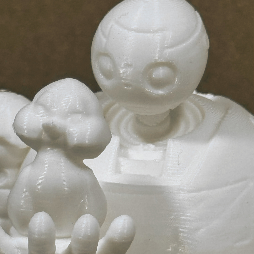 Robot 3D Printed Figuring, Wild Robot and Brightbill