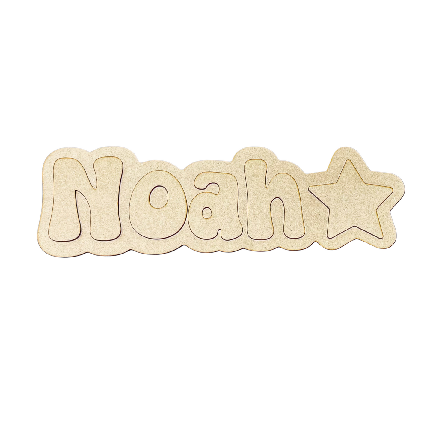 Paintable Name Sign – Personalized Wood Cutout