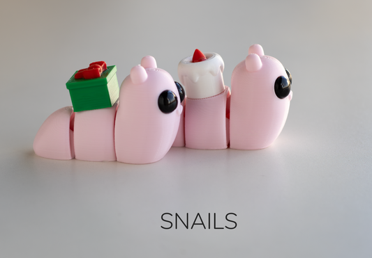 Articulated  Baby Snail Gift Fidget Figurine , Desktop Figurine