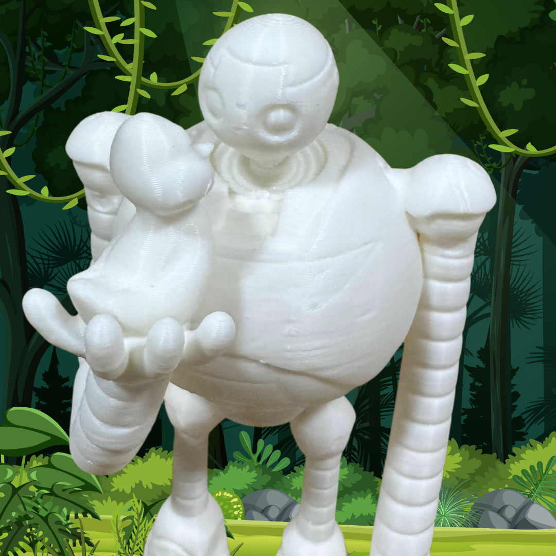 Robot 3D Printed Figuring, Wild Robot and Brightbill