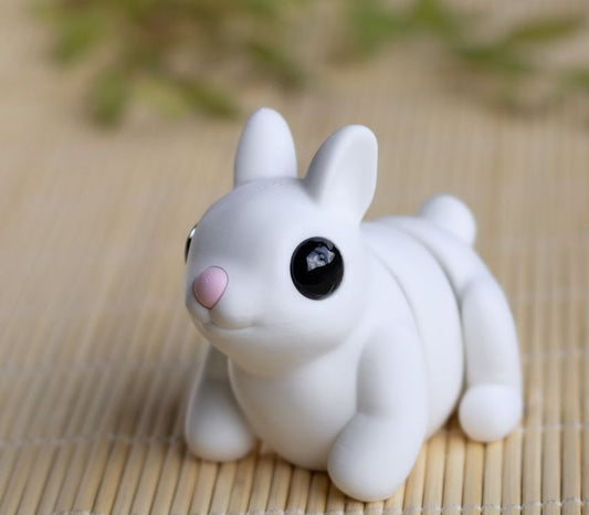 Articulated  Baby Bunny Fidget Figurine , Desktop Figurine