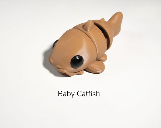 Articulated Baby Catfish, Fidget Figurine , Desktop Figurine