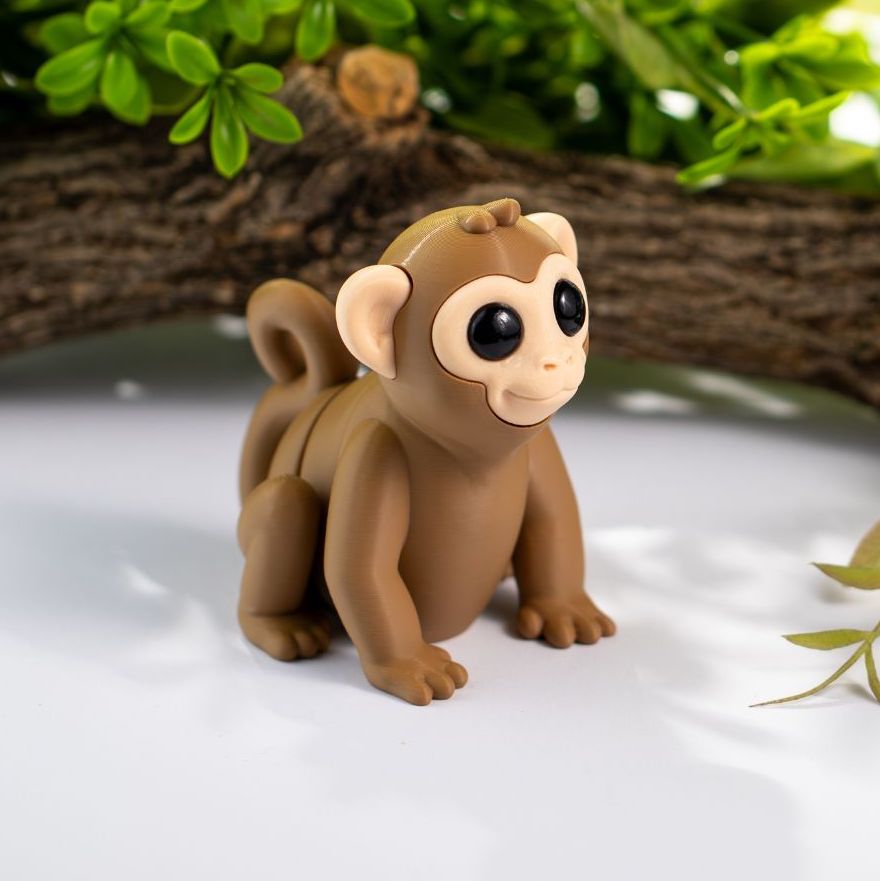 Articulated Monkey , Fidget Figurine , Desktop Figurine
