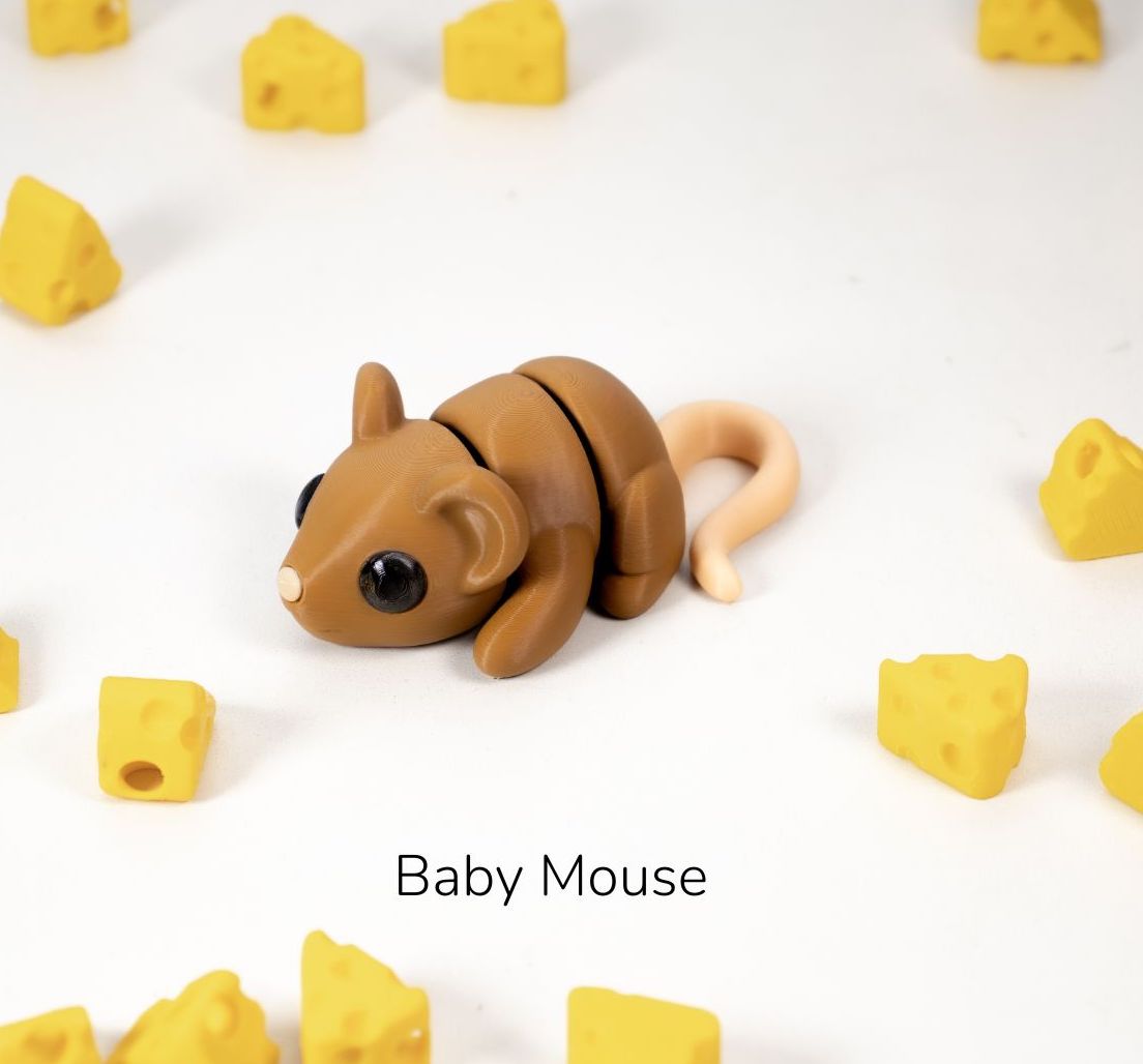 Articulated Mouse, Fidget Figurine , Desktop Figurine