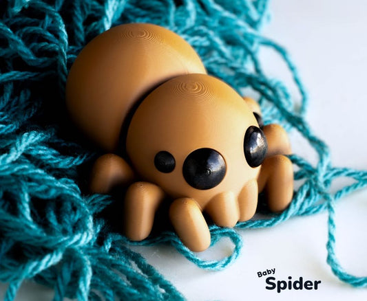 Articulated Baby Spider, Fidget Figurine , Desktop Figurine