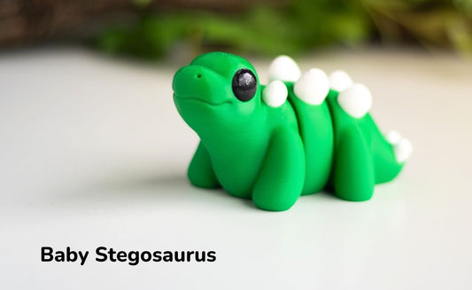 Articulated Baby Stegosaurus, Fidget Figurine , Desktop Figurine