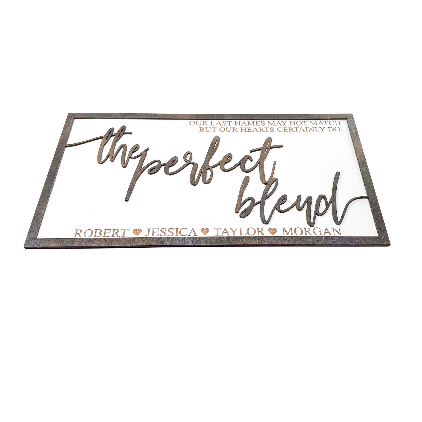 Handcrafted Family Name Sign - Celebrating Blended Families