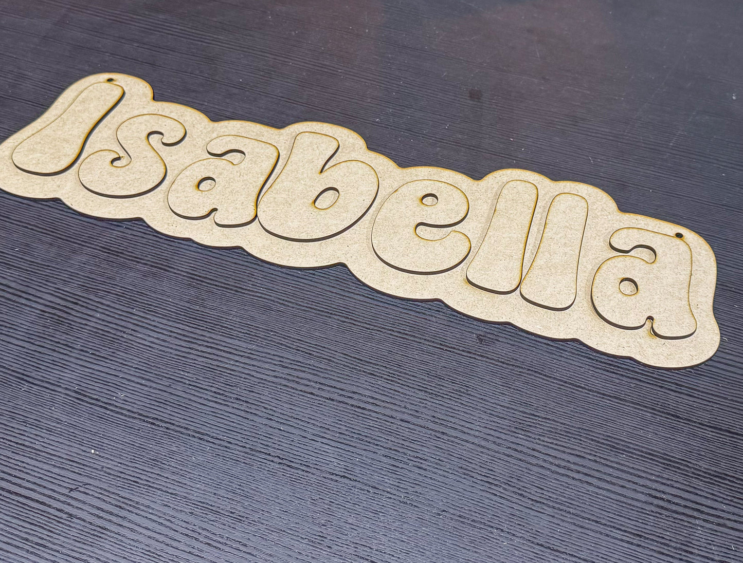 Paintable Name Sign – Personalized Wood Cutout