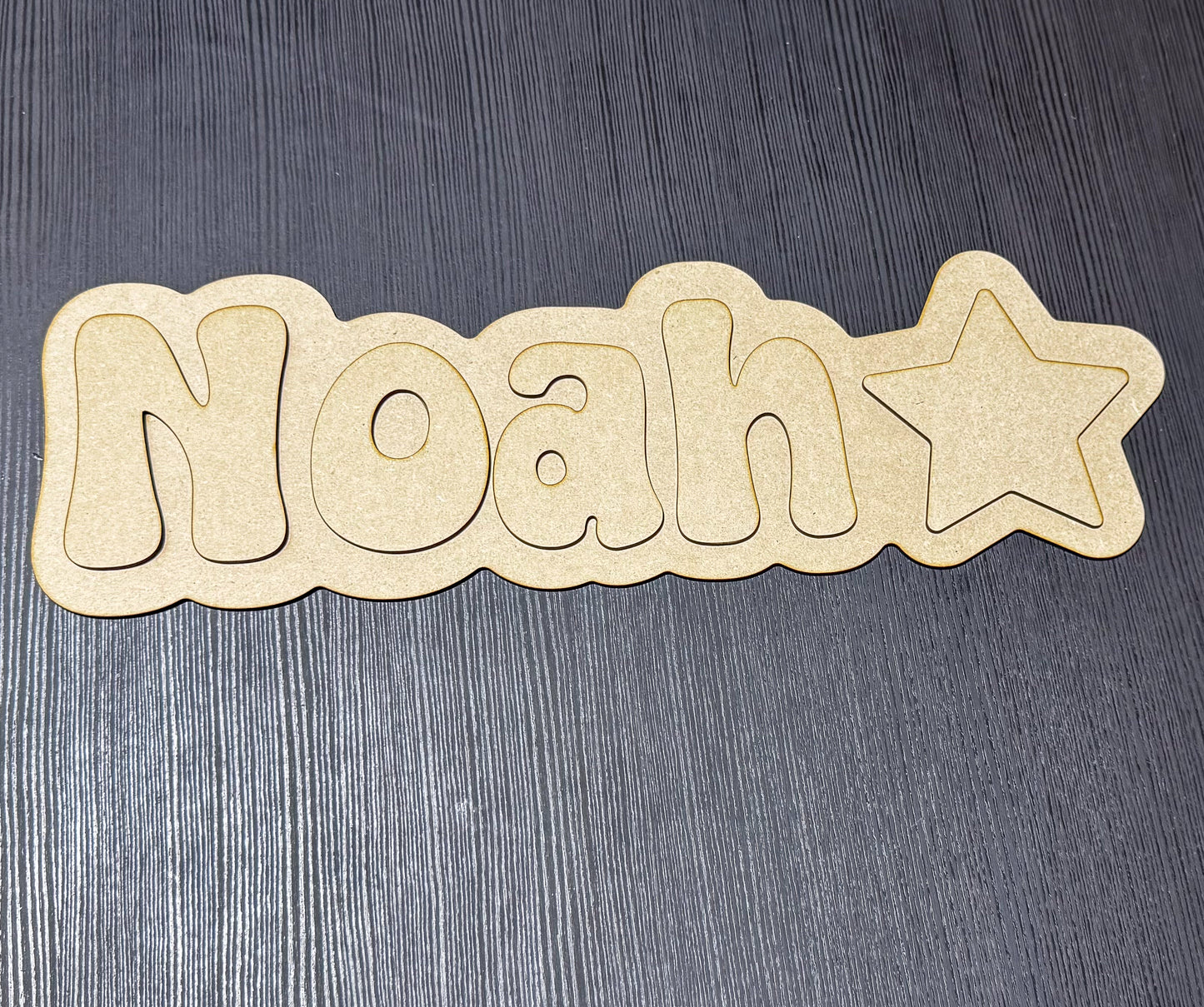 Paintable Name Sign – Personalized Wood Cutout