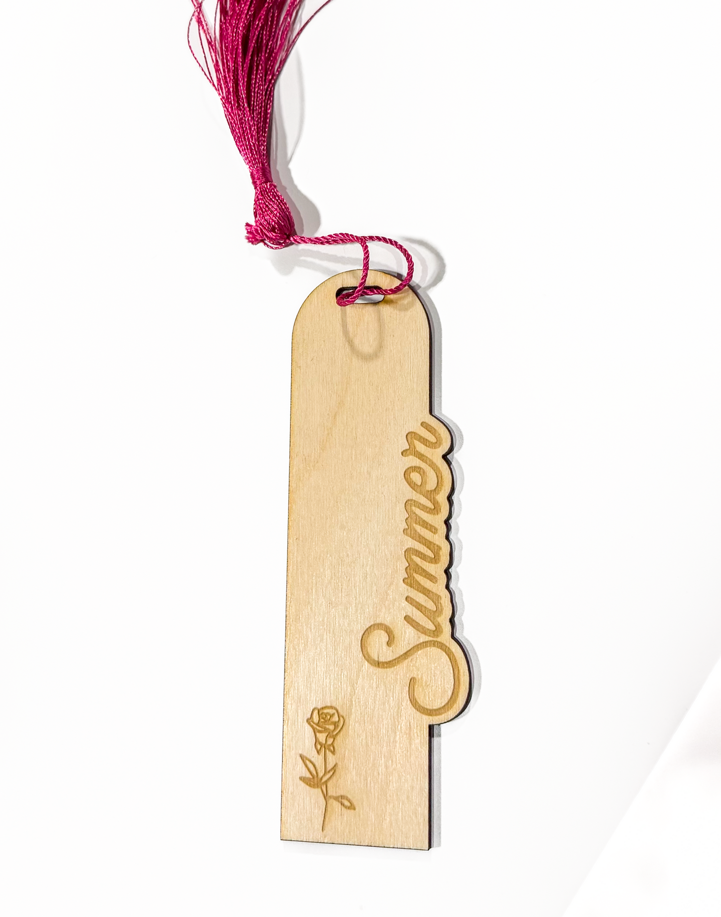 Personalized Birth Month Flower Wooden Bookmark | Custom Name Bookmark Gift