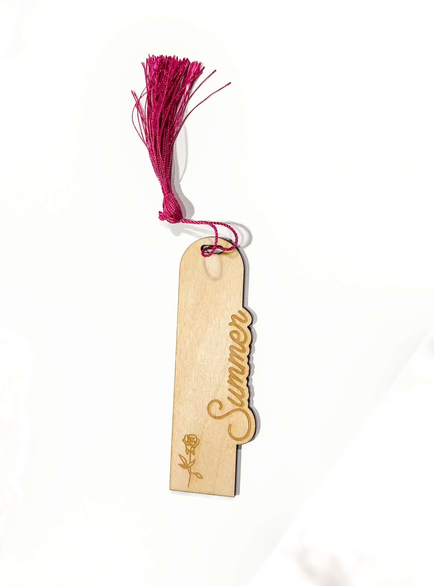 Personalized Birth Month Flower Wooden Bookmark | Custom Name Bookmark Gift
