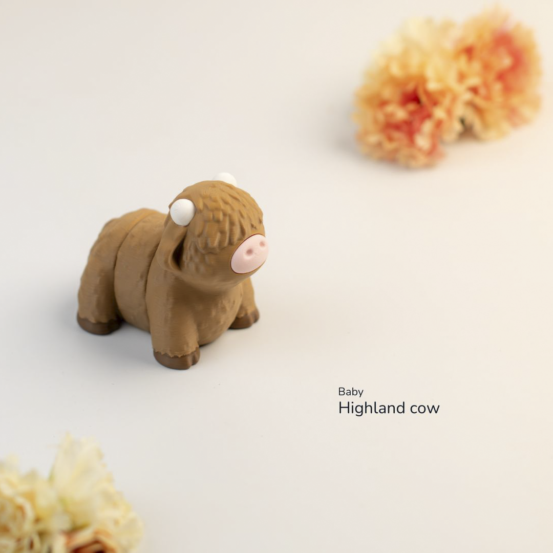 Highland Cow Fidget | Articulated Flexi Animal