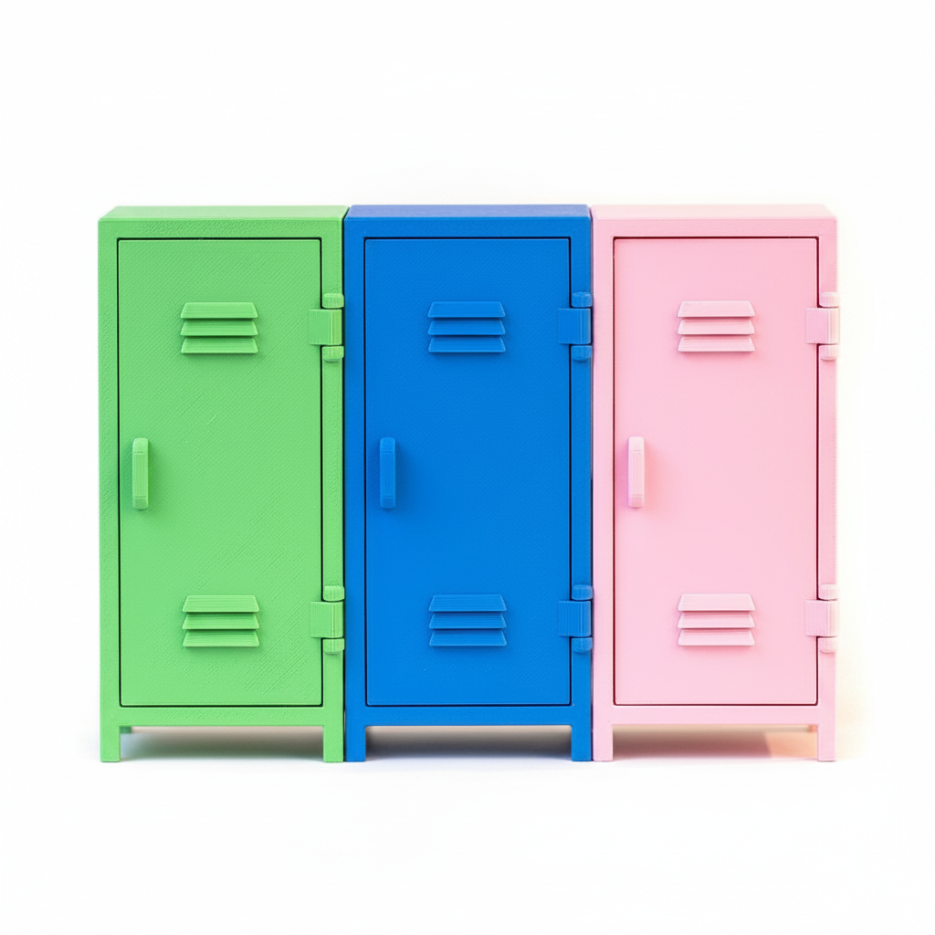 3D Printed Mini Locker – Desktop Storage & Collectible