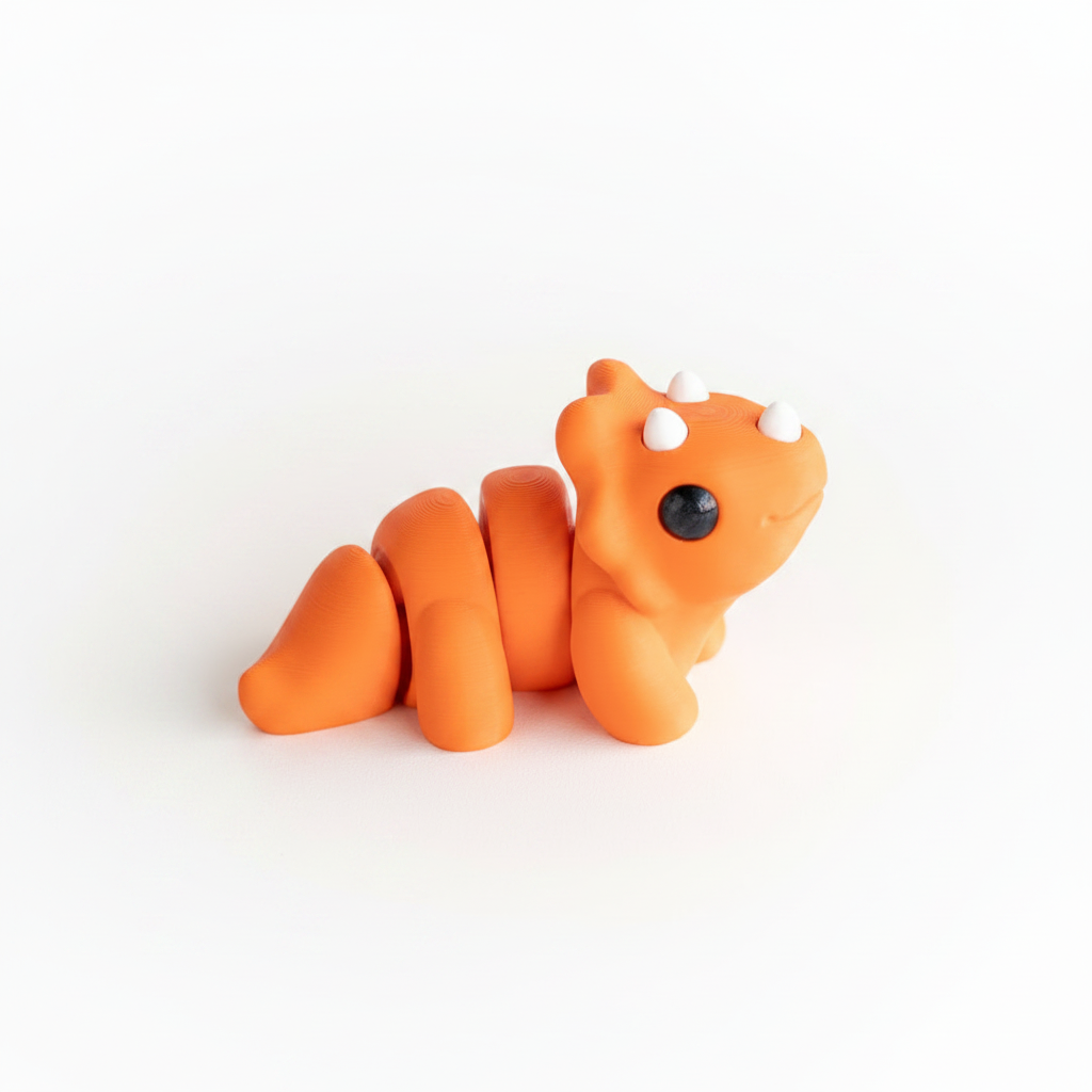 Mini Triceratops Fidget | Articulated Flexi Animal