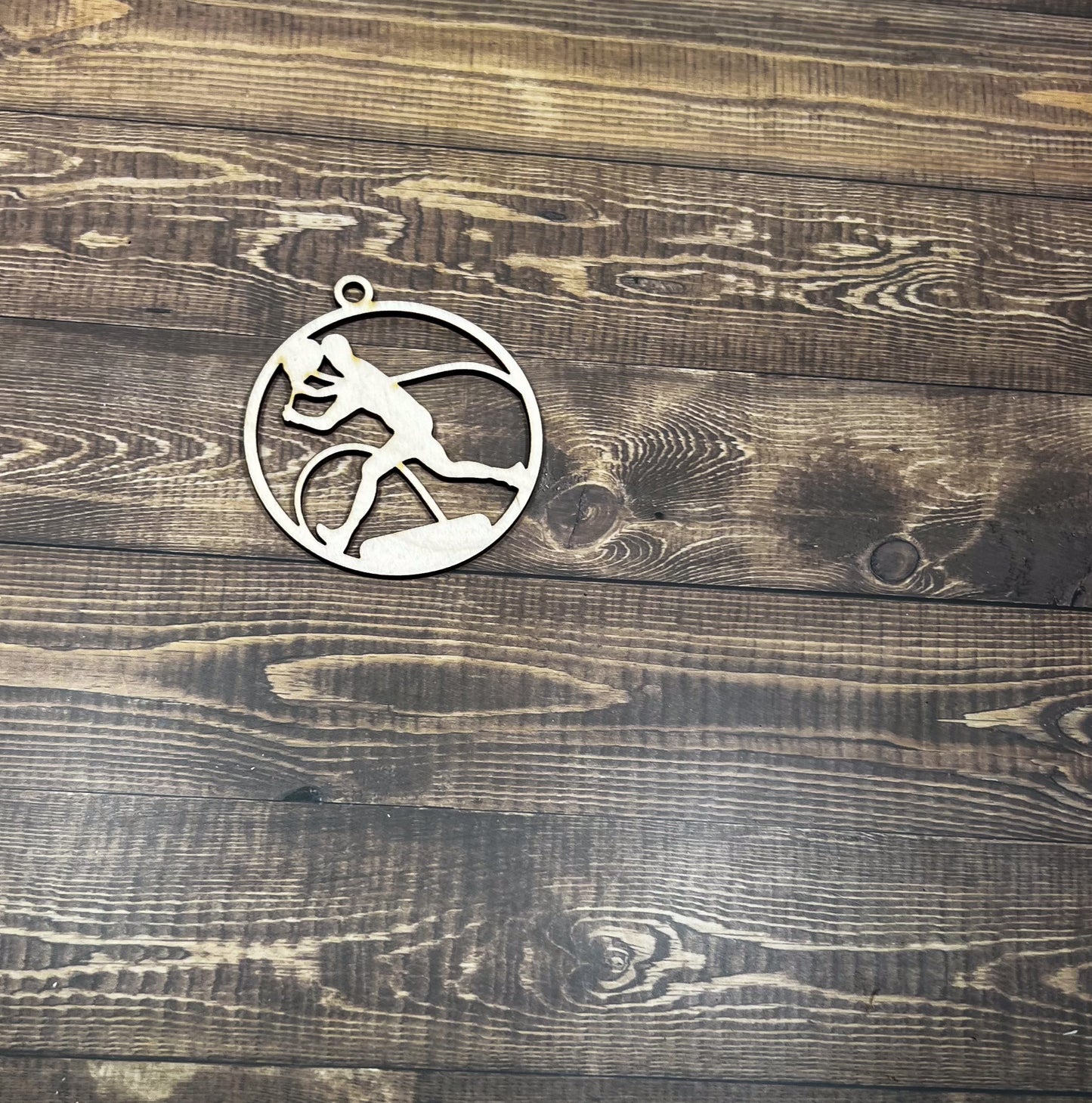 Tennis Ornament, Personalized Ornament, Wooden Family Ornament , Laser Engraved Wood Ornament