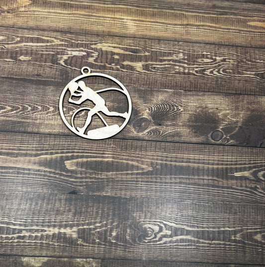 Tennis Ornament, Personalized Ornament, Wooden Family Ornament , Laser Engraved Wood Ornament