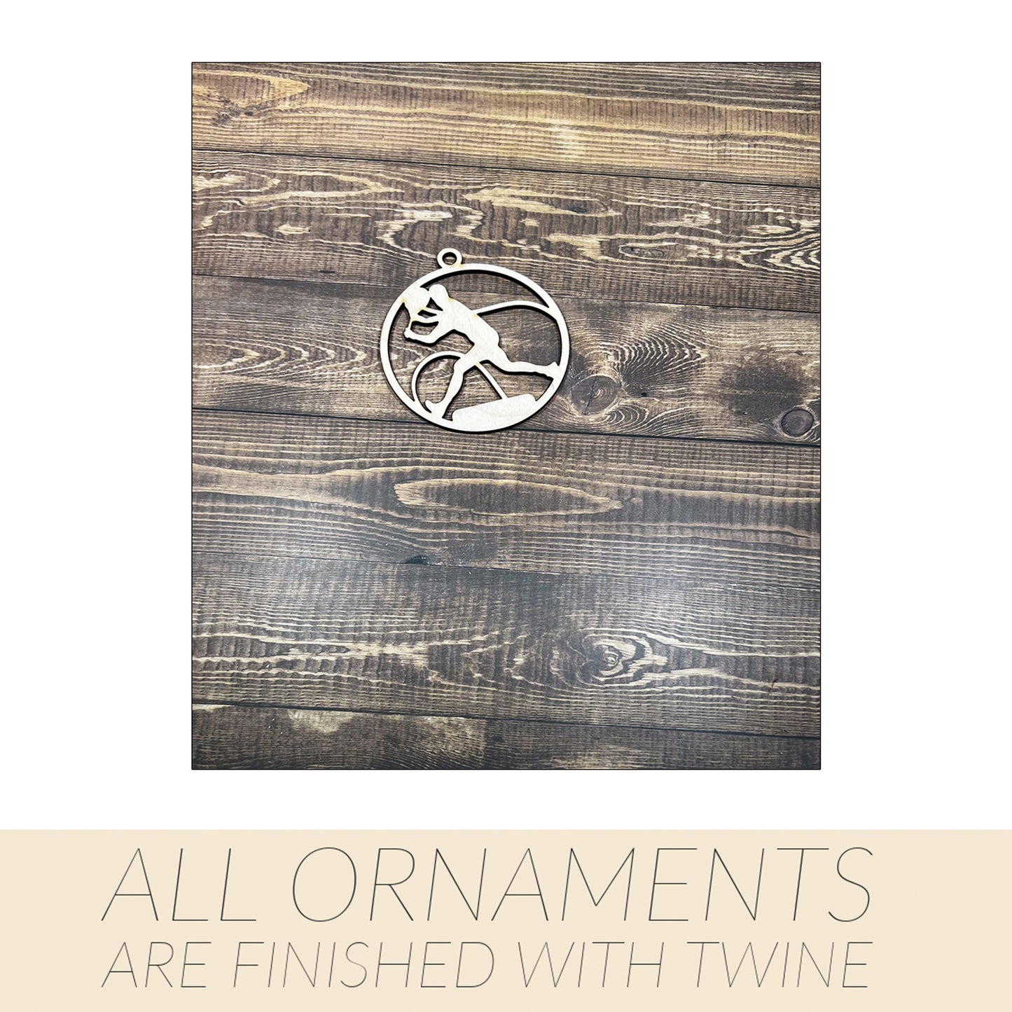 Tennis Ornament, Personalized Ornament, Wooden Family Ornament , Laser Engraved Wood Ornament