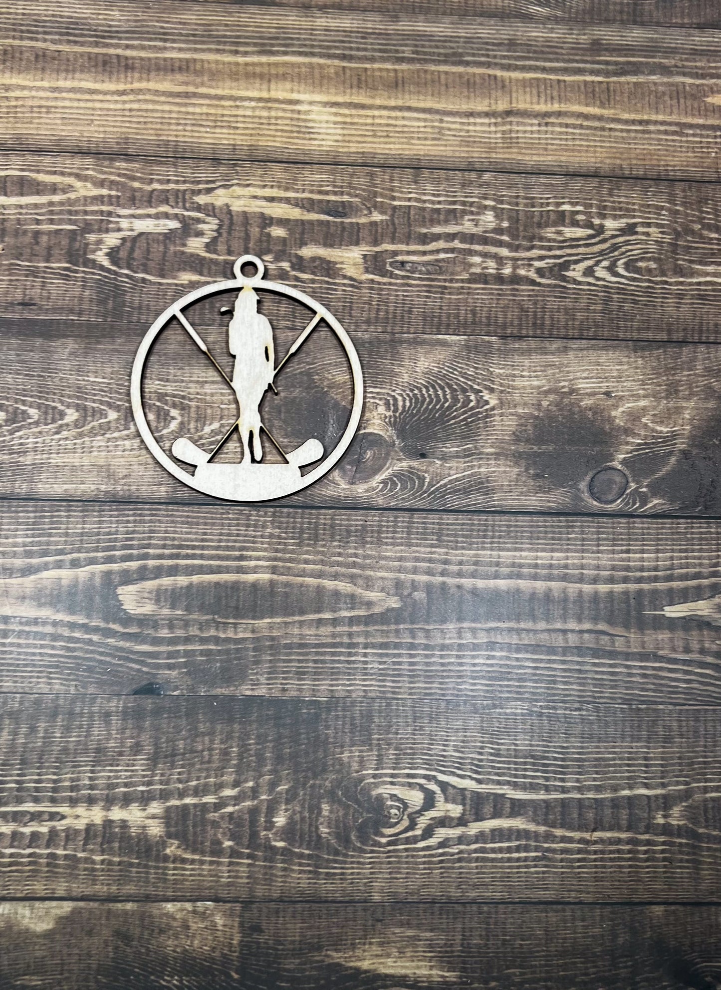 Golf Ornament, Personalized Ornament, Wooden Family Ornament , Laser Engraved Wood Ornament