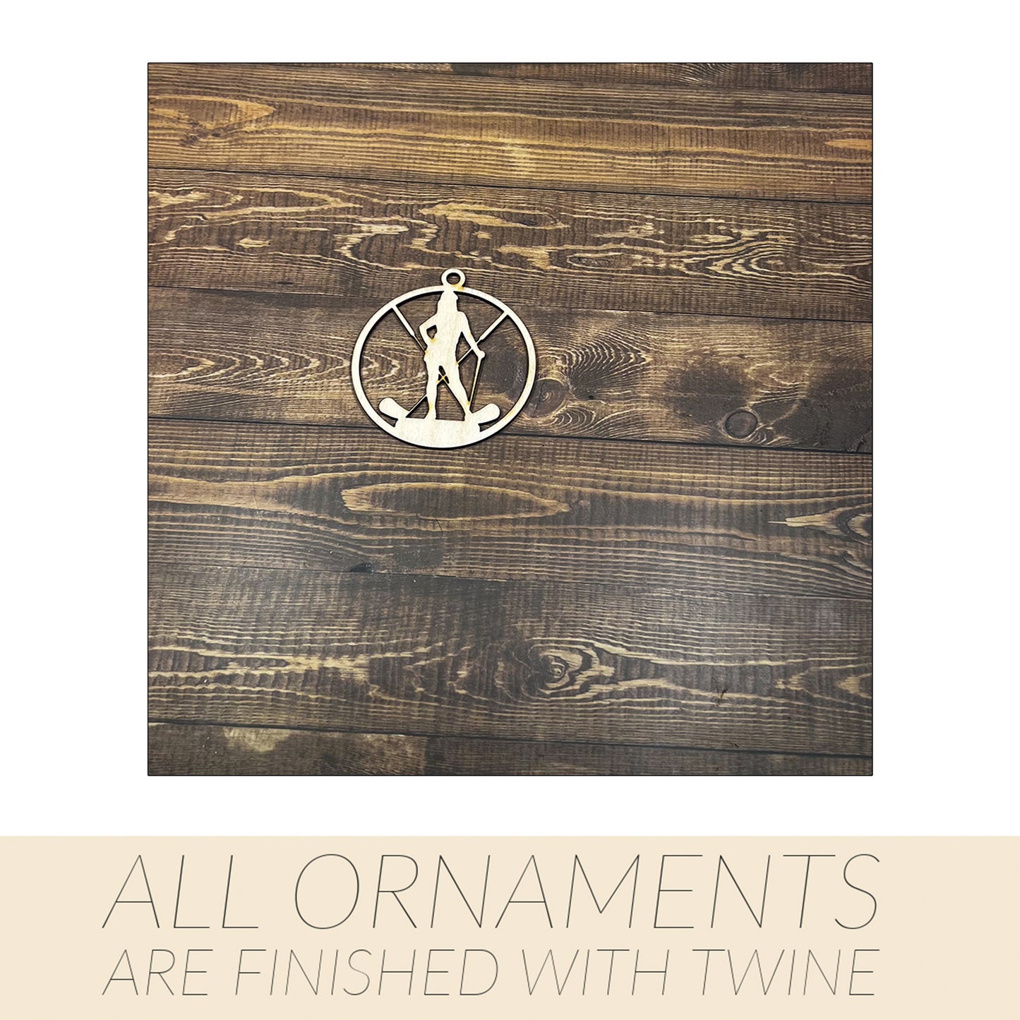 Golf Ornament, Personalized Ornament, Wooden Family Ornament , Laser Engraved Wood Ornament