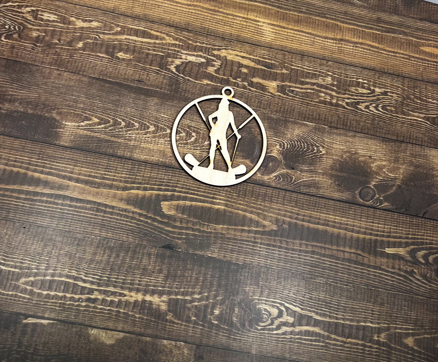 Golf Ornament, Personalized Ornament, Wooden Family Ornament , Laser Engraved Wood Ornament