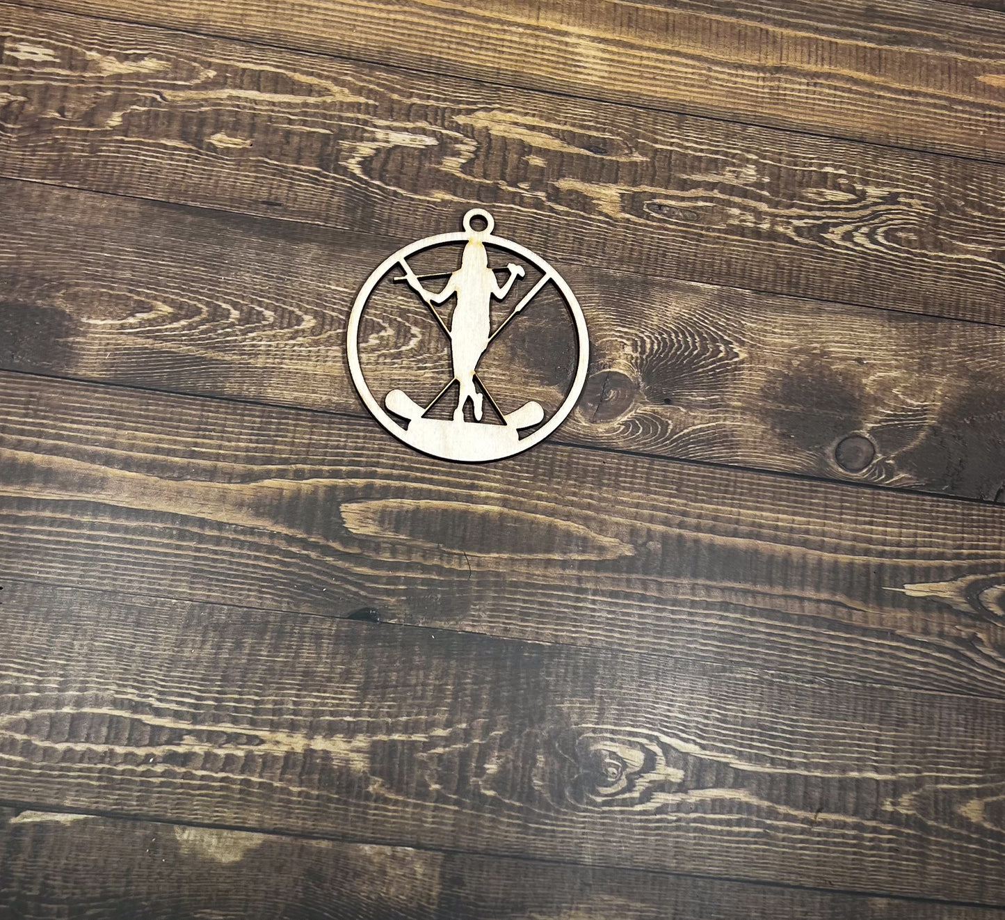 Golf Wooden Sports Ornament, Sports Ornament, Engraved Ornament, Laser Engraved Wood Ornament