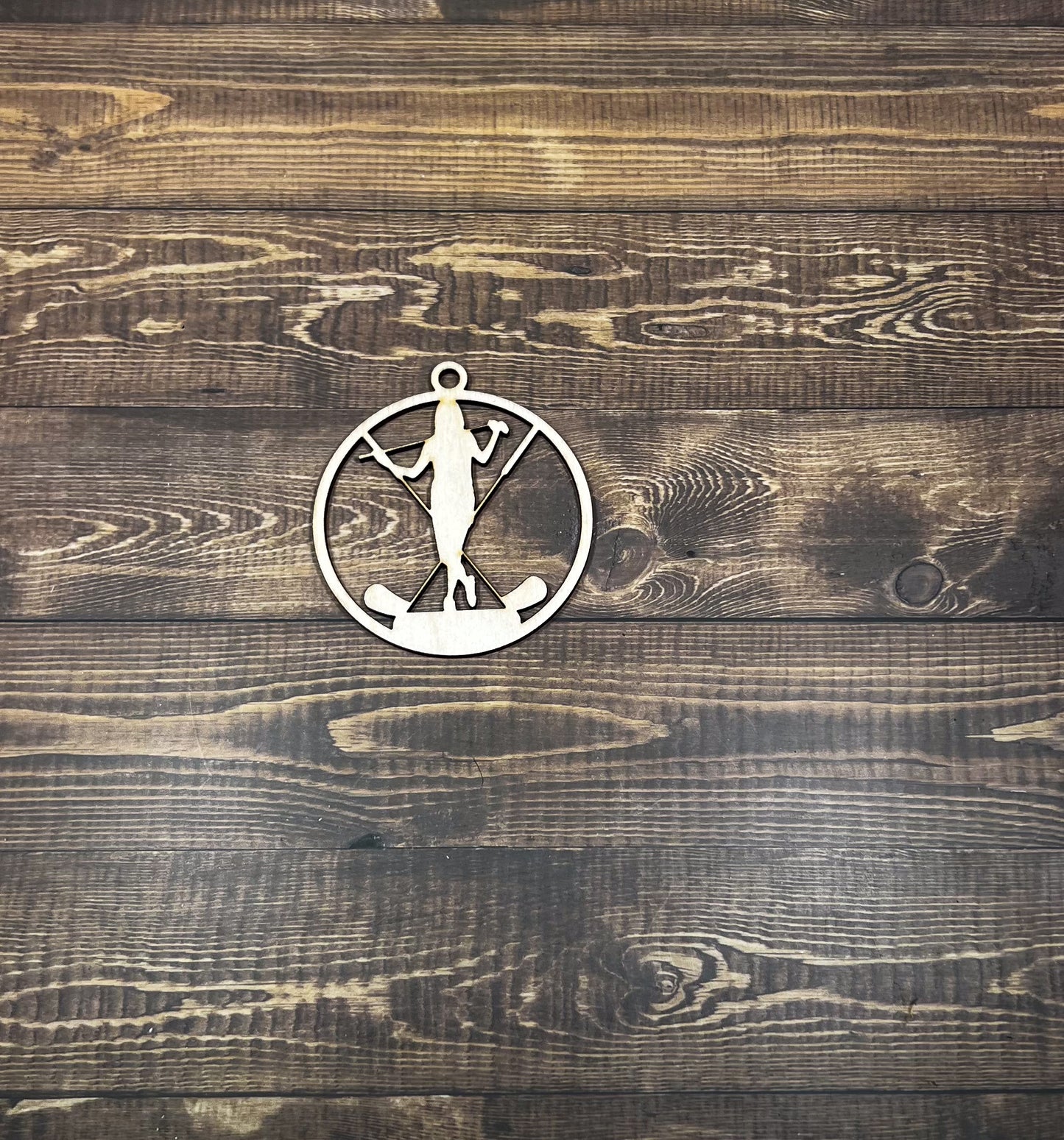 Golf Wooden Sports Ornament, Sports Ornament, Engraved Ornament, Laser Engraved Wood Ornament