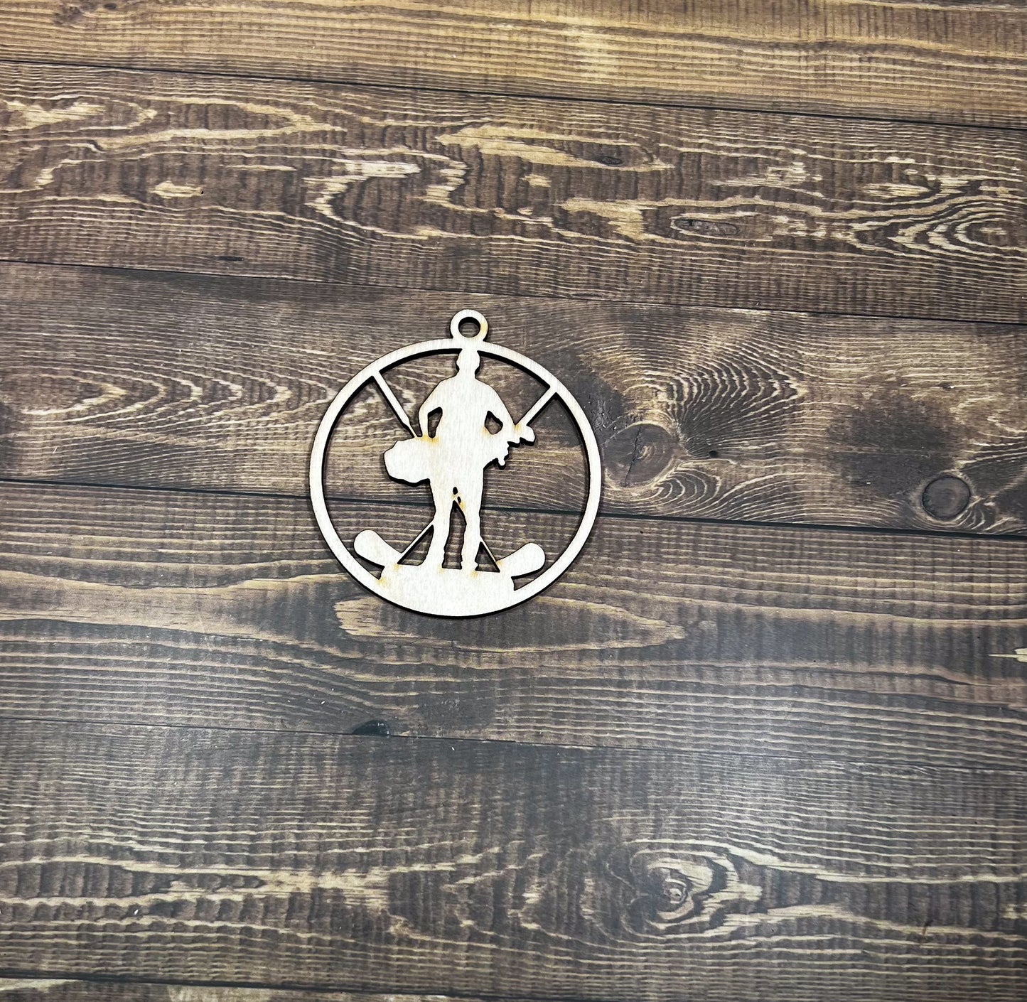 Golf Wooden Sports Ornament, Sports Ornament, Engraved Ornament, Laser Engraved Wood Ornament