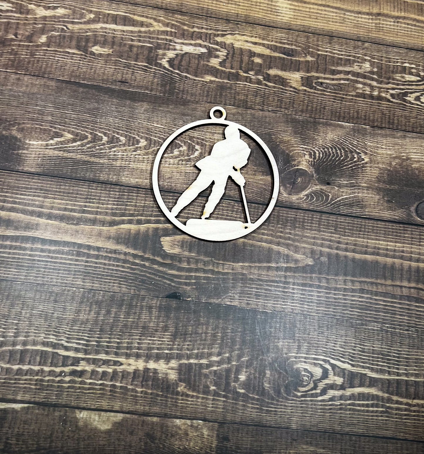 Ringette Sports Ornament, Sports Ornament, Engraved Ornament, Laser Engraved Wood Ornament