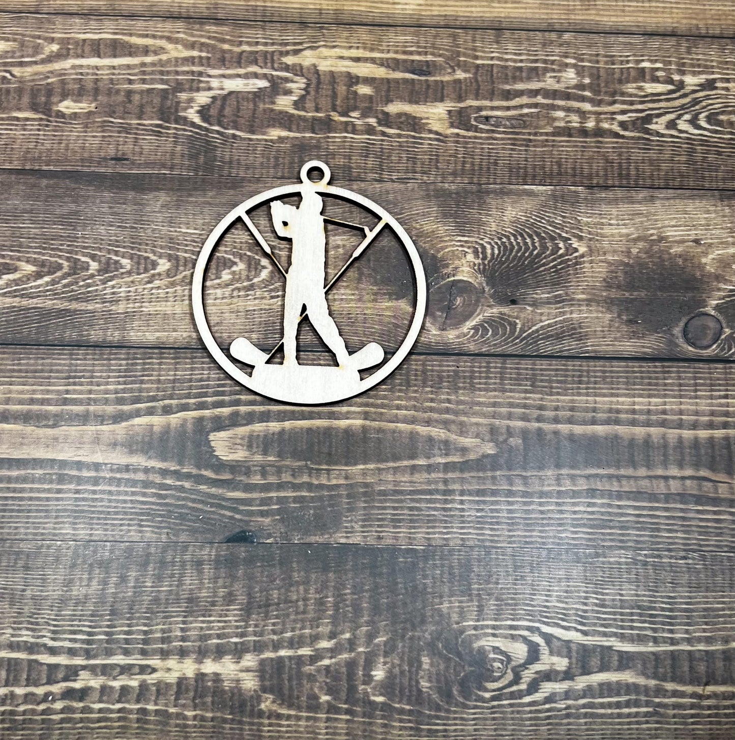 Golf Wooden Sports Ornament, Sports Ornament, Engraved Ornament, Laser Engraved Wood Ornament