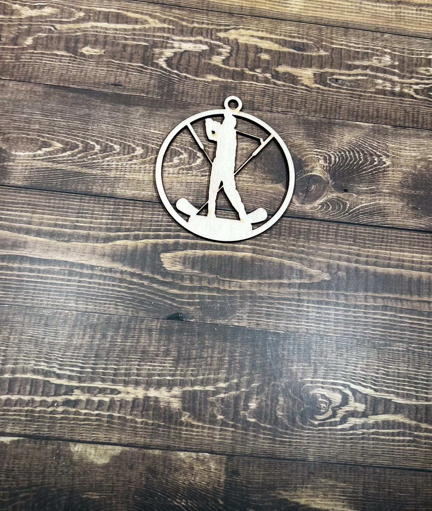 Golf Wooden Sports Ornament, Sports Ornament, Engraved Ornament, Laser Engraved Wood Ornament